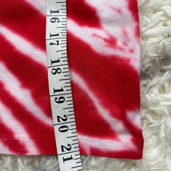 NBA PISTONS DETROIT Red and White Tie-Dye Shirt - Picture 9 of 9